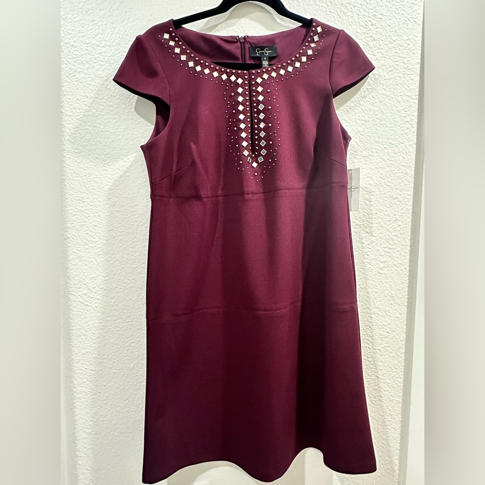 NWT- Jessica Simpson Maroon Dress SIZE 8